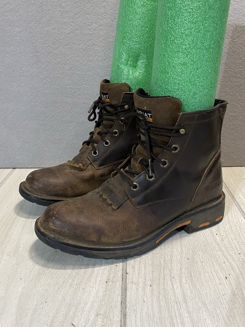 Ariat Groundbreaker Brown Leather Lace Up Work Boots 10024998 Size 5 US